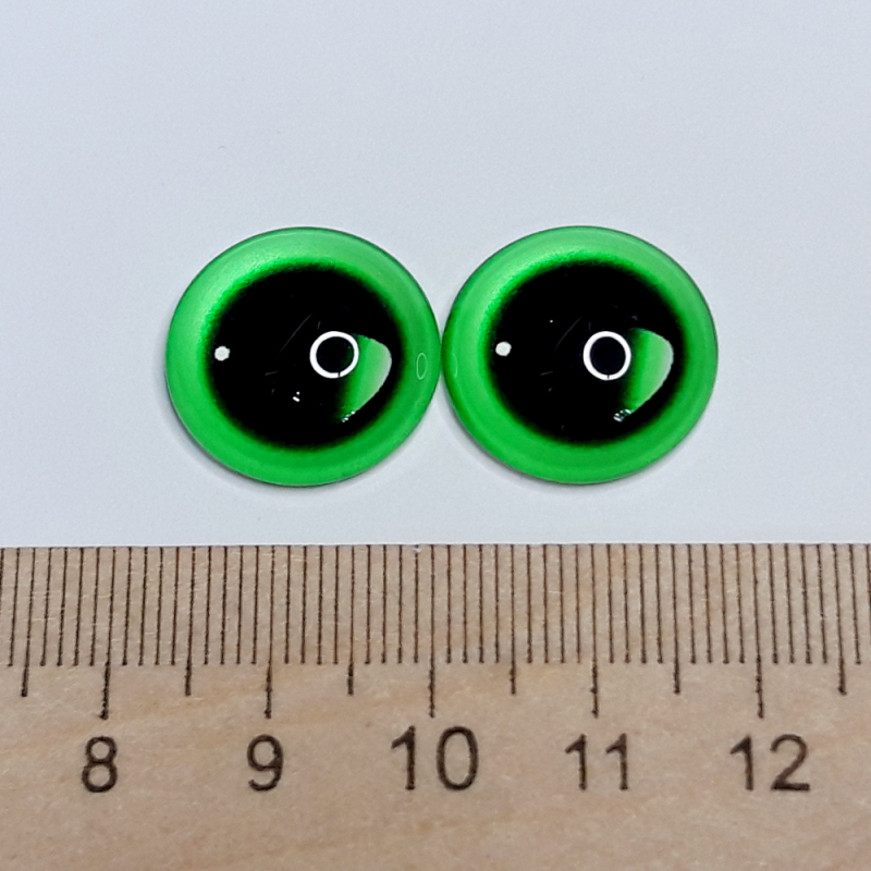 картинка Глаза стеклянные 18мм цв.№06 зеленые от магазина Пряжа Макошь Ярославль