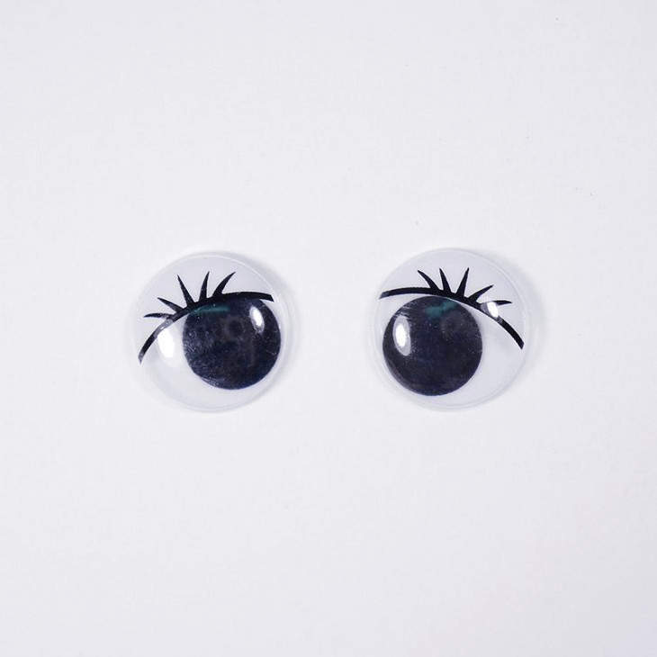 картинка Глаза клеевые с ресничками-8мм от магазина Пряжа Макошь Ярославль