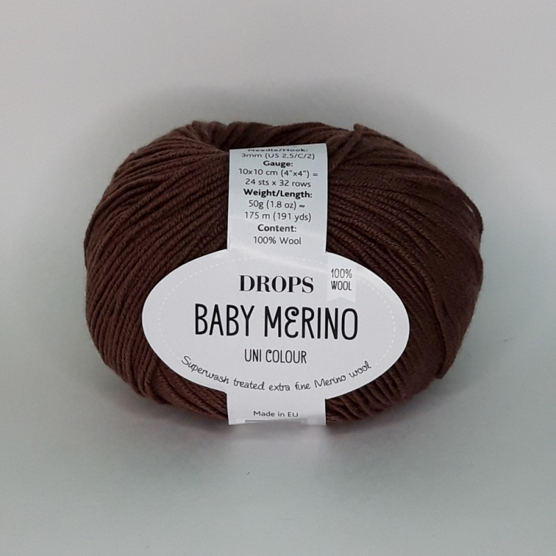 картинка Drops BABY MERINO-52 шоколад от магазина Пряжа Макошь Ярославль