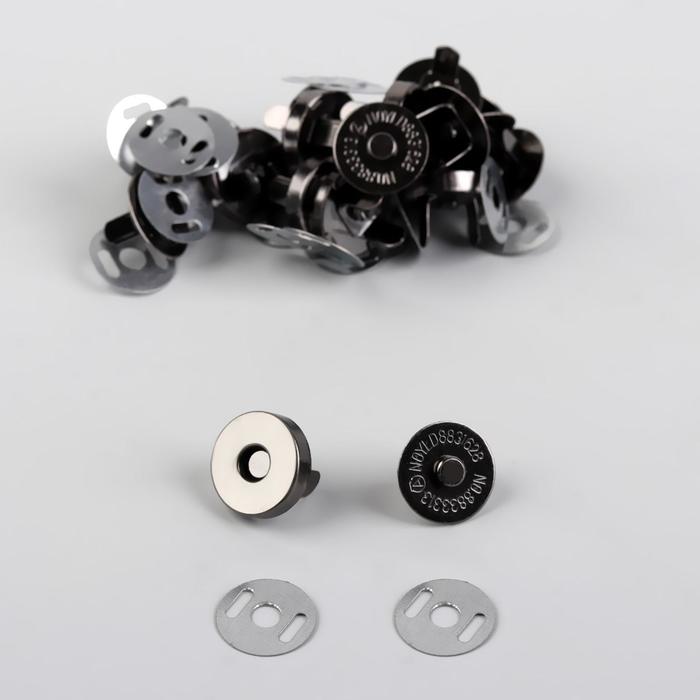 картинка Кнопка магнитная с усиками D=14мм. цв.черный от магазина Пряжа Макошь Ярославль