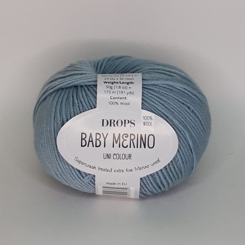 картинка Drops BABY MERINO-43  пыльно-голубой от магазина Пряжа Макошь Ярославль