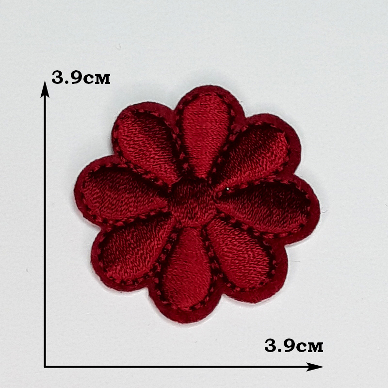 картинка Термонаклейка - Цветочек цв.бордовый от магазина Пряжа Макошь Ярославль