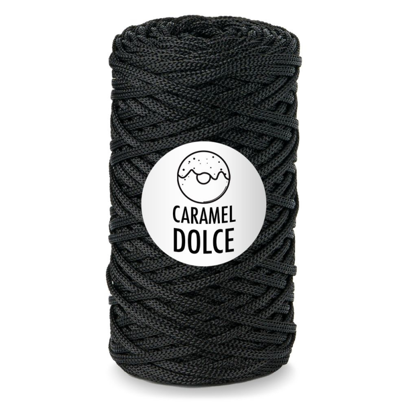 картинка Шнур полиэфирный Caramel DOLCE цв.блэк от магазина Пряжа Макошь Ярославль