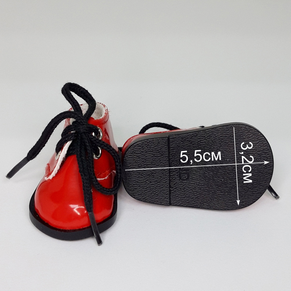 картинка Ботинки для кукол 5см цв.красный от магазина Пряжа Макошь Ярославль